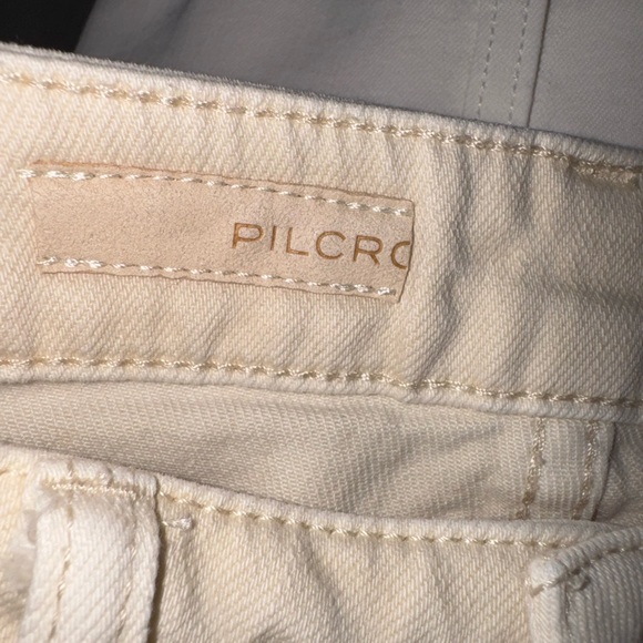 Anthropologie Pilcro The Breaker Barrel Cream Jeans 25 - Picture 9 of 11